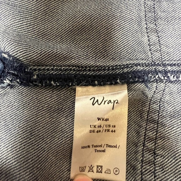 Wrap Designed in London Denim Size 12 Dress - Picture 8 of 9